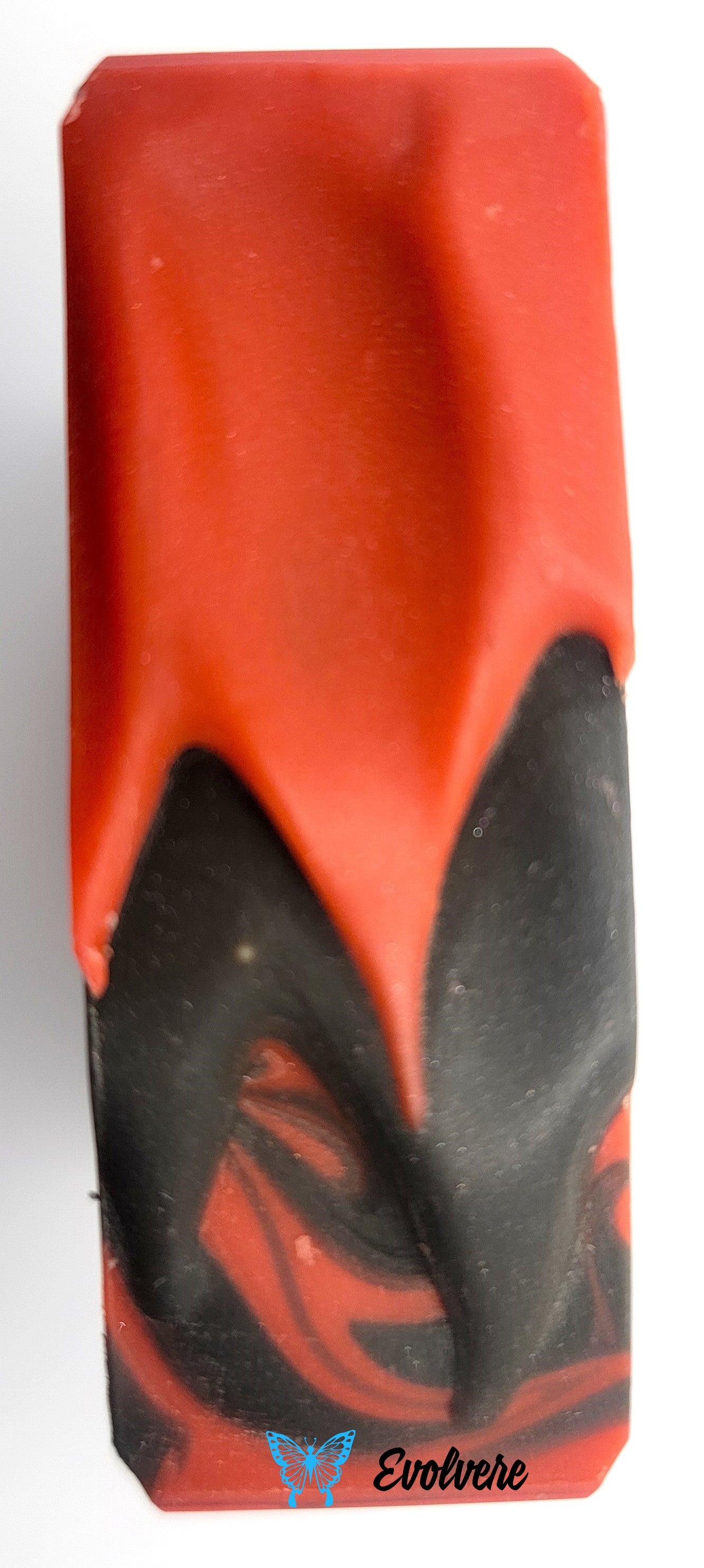 Black and Red Swirled Soap Top