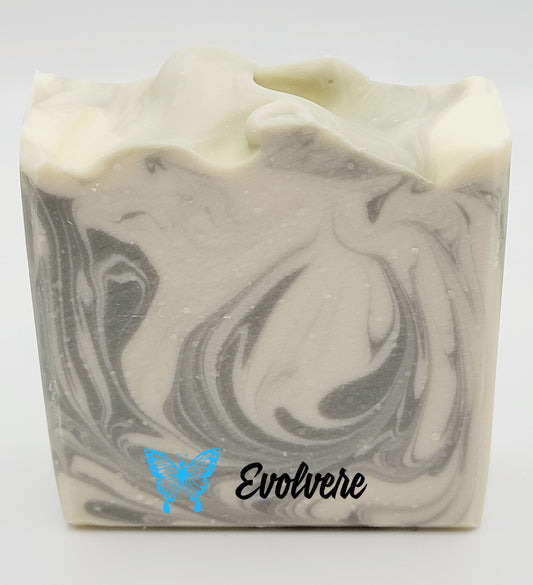Soap Bar with white and gray swirls